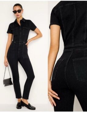 Good American NWT Black Fit For Success Utility Jumpsuit Size 3 (L)